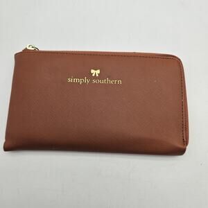 Simply Southern Wallet Womens Zip Around Organizer Clutch Faux Leather Card Case
